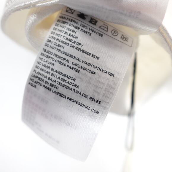 Ba&sh Nao White Sleeveless Open Back Shoulder Pad Top Blouse - Picture 9 of 14